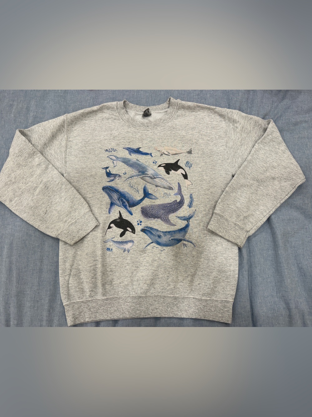 90s Style - Marine Life Graphic Sweatshirt Size Small